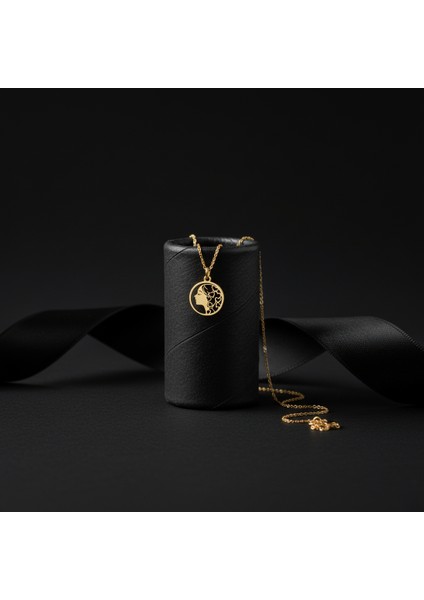 Tabitela 8 Ayar Altın Kolye Ucu Kız GM1078 1 gr modelleri