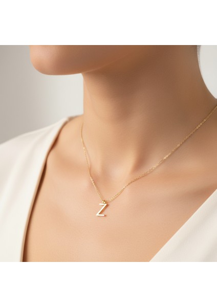 14 Ayar Altın Kolye Ucu "z"harfi GM705 0.5 gr
