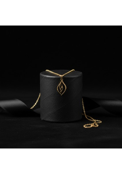 Tabitela 8 Ayar Altın Kolye Ucu Ateş Alevi GM438 1 gr modelleri