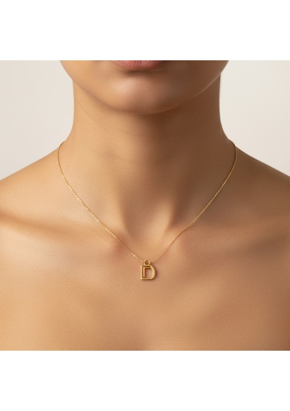 14 Ayar Altın Kolye Ucu "D"harfi GM626 1 gr