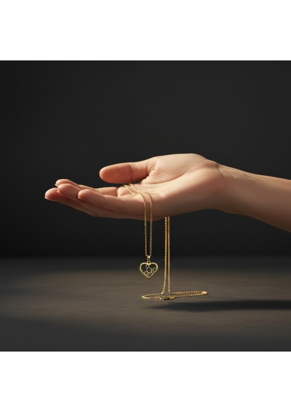 Tabitela 14 Ayar Altın Kolye Ucu Kalp GM958 1 gr fiyatları