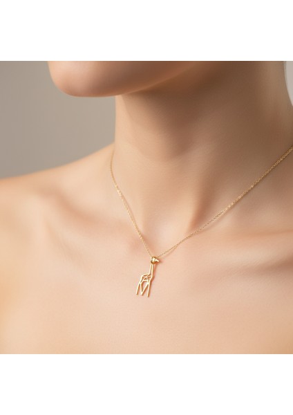 14 ayar altın kolye zürafa GM306 1 gr