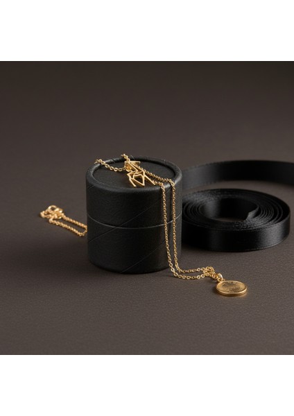 14 ayar altın kolye zürafa GM306 1 gr modelleri