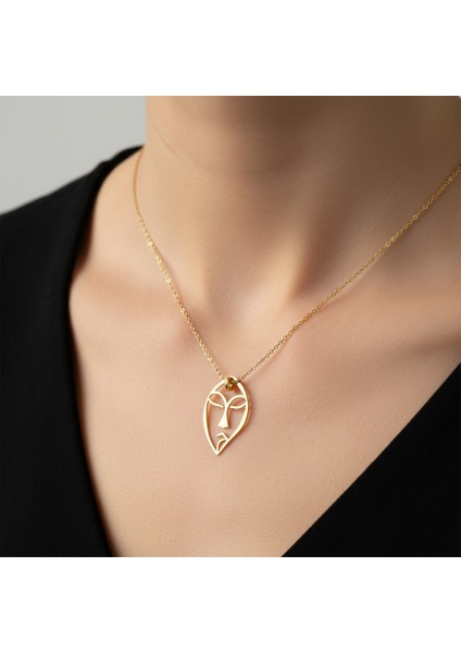 14 Ayar Altın Kolye Ucu yüz GM46 1 gr