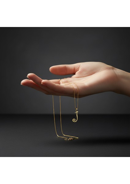 14 Ayar Altın Kolye Ucu "J"harfi GM647 1 gr fiyatları