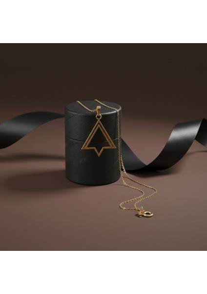 8 Ayar Altın Kolye Ucu Piramit GM2030 1 gr modelleri