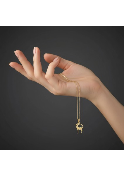 14 Ayar Altın Kolye Ucu ceren ya karaca GM111 1 gr fiyatları