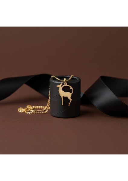 14 Ayar Altın Kolye Ucu ceren ya karaca GM111 1 gr modelleri