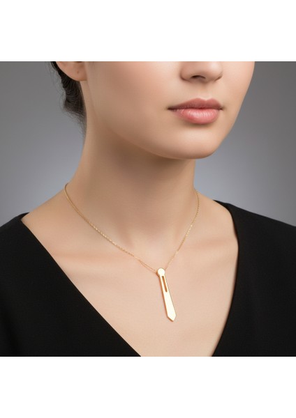 Tabitela 8 Ayar Altın Kolye Ucu Kravat GM138 1 gr