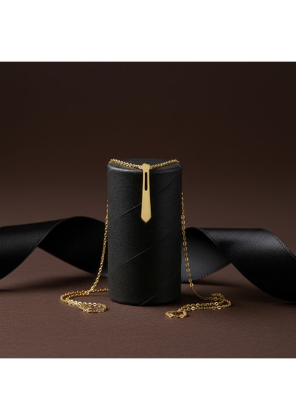 Tabitela 8 Ayar Altın Kolye Ucu Kravat GM138 1 gr modelleri