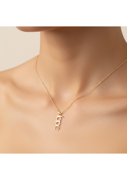 14 Ayar Altın Kolye Ucu kelime GM380 1 gr