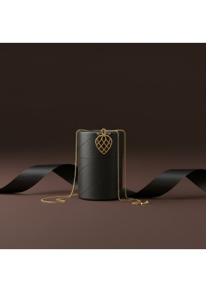 14 ayar altın kolye çilek GM401 1 gr modelleri