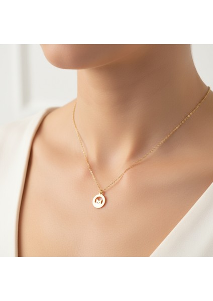 14 ayar altın kolye kedi GM579 1 gr