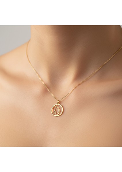 14 Ayar Altın Kolye Ucu Buğday Başağı GM1002 0.5 gr