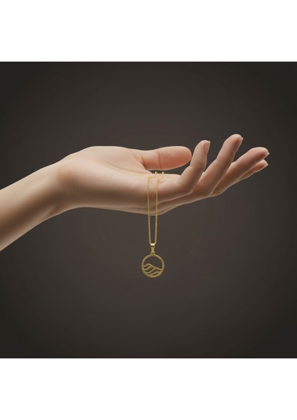 14 Ayar Altın Kolye Ucu Su GM2086 0.5 gr fiyatları