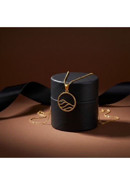 14 Ayar Altın Kolye Ucu Su GM2086 0.5 gr modelleri