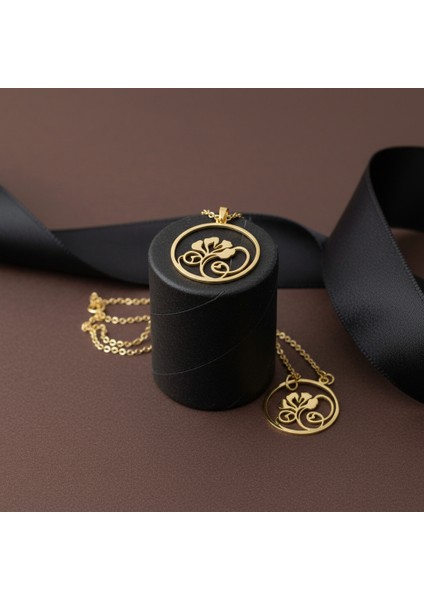 14 ayar altın kolye çiçek GM406 1 gr modelleri