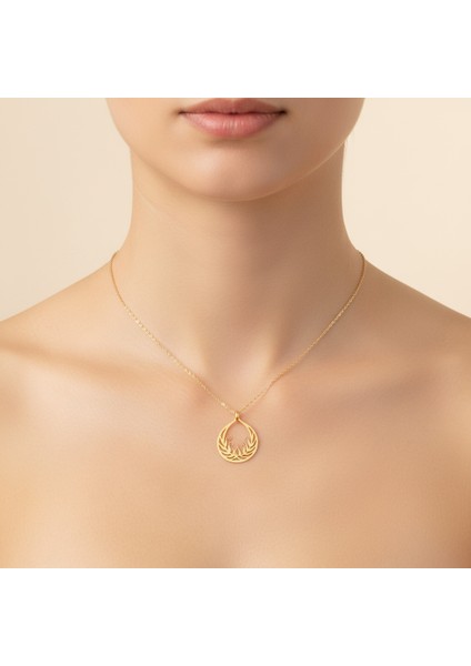 Tabitela 14 Ayar Altın Kolye Ucu Buğday Başağı GM1148 1 gr