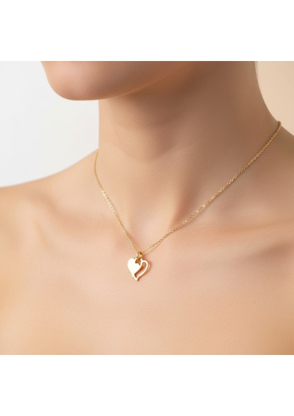 Tabitela 8 Ayar Altın Kolye Ucu Kalp GM411 0.5 gr