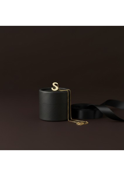 14 ayar altın kolye "S"harfi GM650 1 gr modelleri