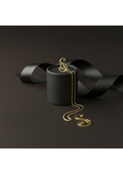 Tabitela 8 Ayar Altın Kolye Ucu "s"harfi GM654 0.5 gr modelleri