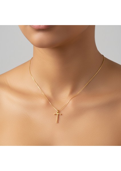 14 Ayar Altın Kolye Ucu "T"harfi GM611 1 gr