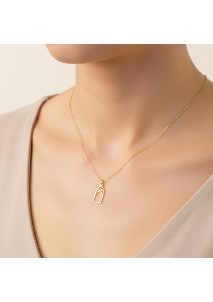 14 Ayar Altın Kolye Ucu kapı GM796 1 gr