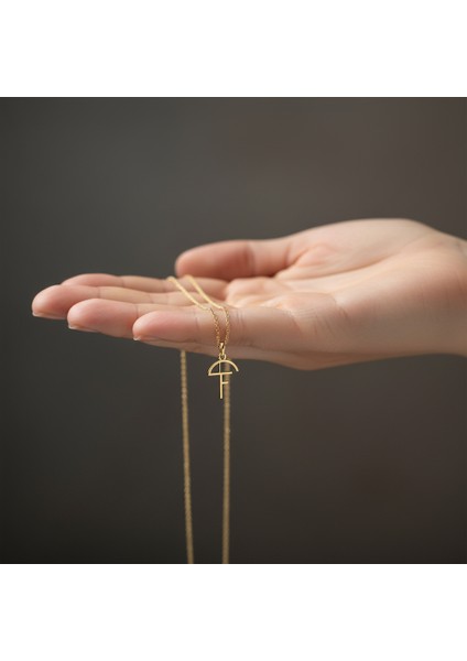 14 Ayar Altın Kolye Ucu "F"harfi GM606 1 gr fiyatları