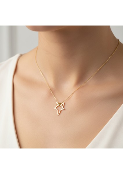 14 Ayar Altın Kolye Ucu Tülkü GM1966 1 gr