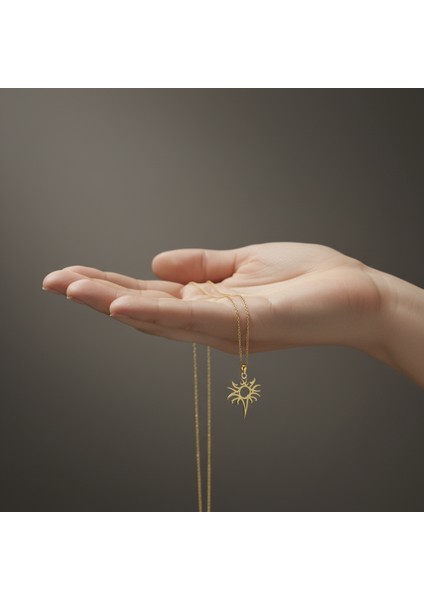 14 ayar altın kolye güneş GM435 1 gr fiyatları