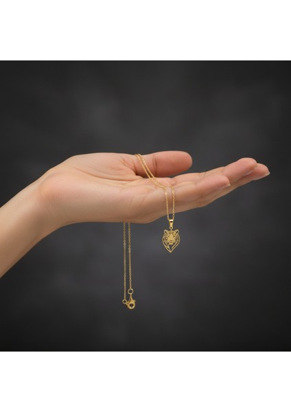 14 Ayar Altın Kolye Ucu Kaplan GM2079 1 gr fiyatları