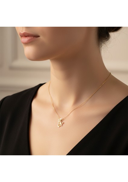 Tabitela 8 Ayar Altın Kolye Ucu "y"harfi GM364 1 gr