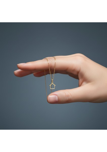 14 Ayar Altın Kolye Ucu ev GM223 1 gr fiyatları