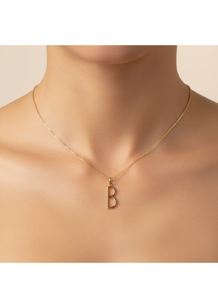 14 Ayar Altın Kolye Ucu Harf B GM2677 1 gr