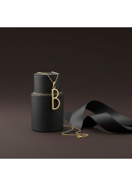 14 Ayar Altın Kolye Ucu Harf B GM2677 1 gr modelleri