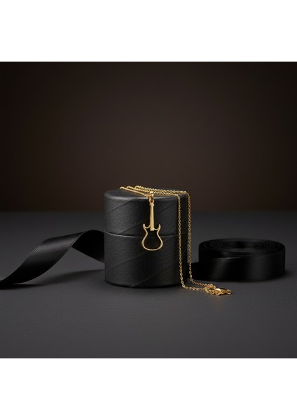 14 Ayar Altın Kolye Ucu gitar GM165 1 gr modelleri