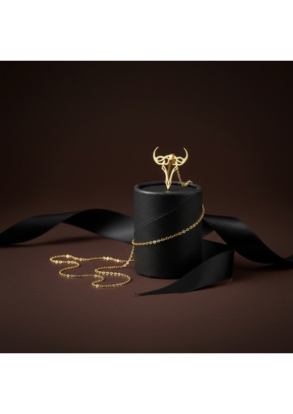 14 Ayar Altın Kolye Ucu Boğa GM782 0.5 gr modelleri