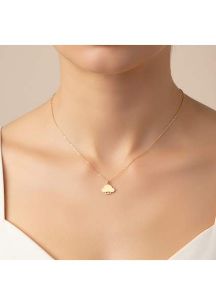 14 Ayar Altın Kolye Ucu bulut GM565 1 gr