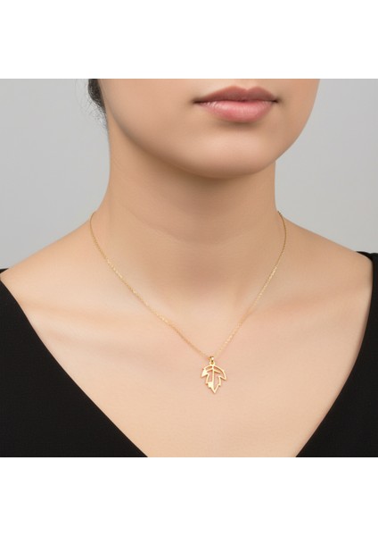Tabitela 8 Ayar Altın Kolye Ucu Yaprak GM1336 1 gr