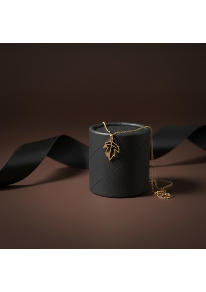 Tabitela 8 Ayar Altın Kolye Ucu Yaprak GM1336 1 gr modelleri