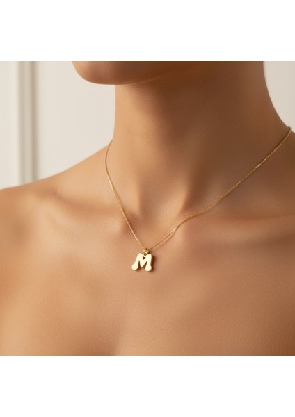14 Ayar Altın Kolye Ucu Harf M GM2991 1 gr
