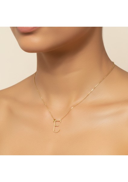 14 Ayar Altın Kolye Ucu "E"harfi GM747 1 gr