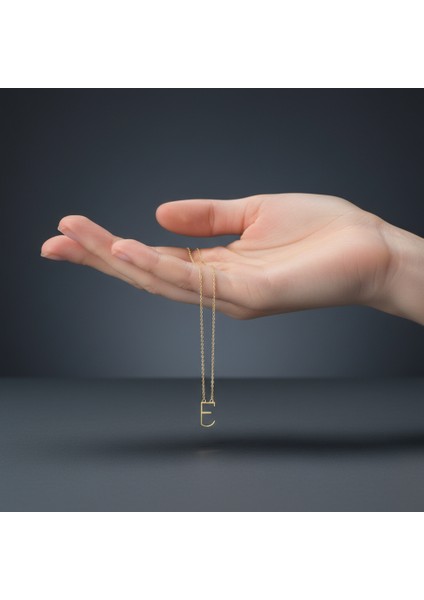 14 Ayar Altın Kolye Ucu "E"harfi GM747 1 gr fiyatları