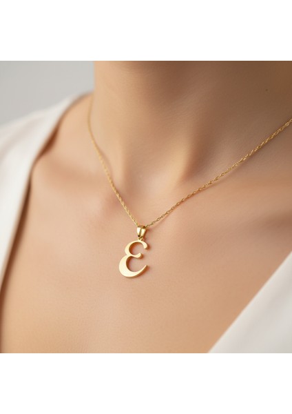 8 Ayar Altın Kolye Ucu Harf E GM2885 1 gr