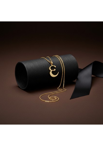 8 Ayar Altın Kolye Ucu Harf E GM2885 1 gr modelleri