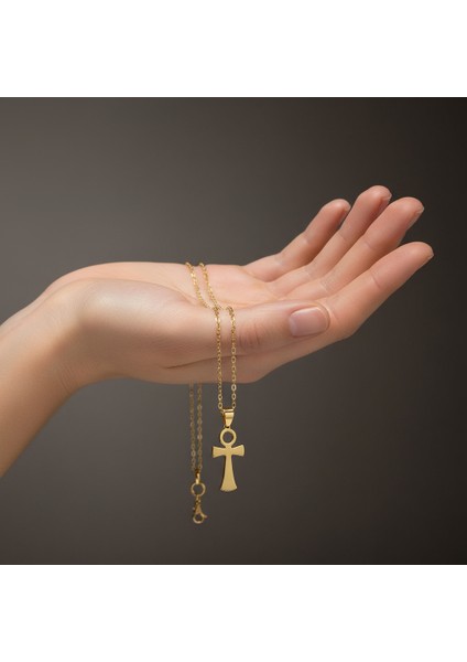 14 Ayar Altın Kolye Ucu Mısır Ankh GM1434 1 gr fiyatları