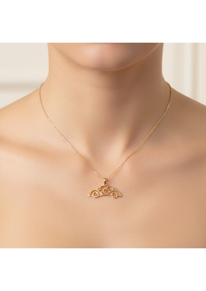 14 Ayar Altın Kolye Ucu araba GM88 1 gr