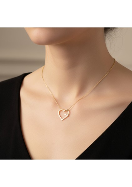 14 Ayar Altın Kolye Ucu kalp GM21 1 gr