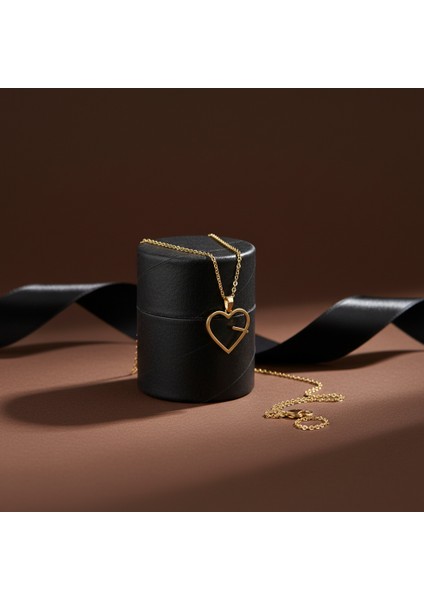 14 Ayar Altın Kolye Ucu kalp GM21 1 gr modelleri