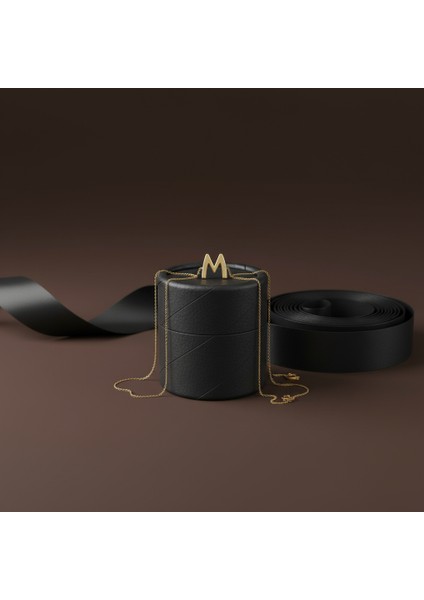 8 Ayar Altın Kolye Ucu Harf M GM2988 1 gr modelleri